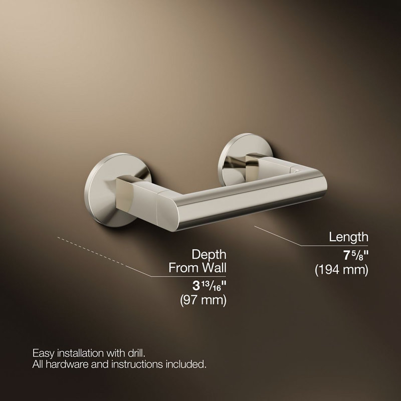 Components™ Pivoting Toilet Tissue Holder, Polished Nickel