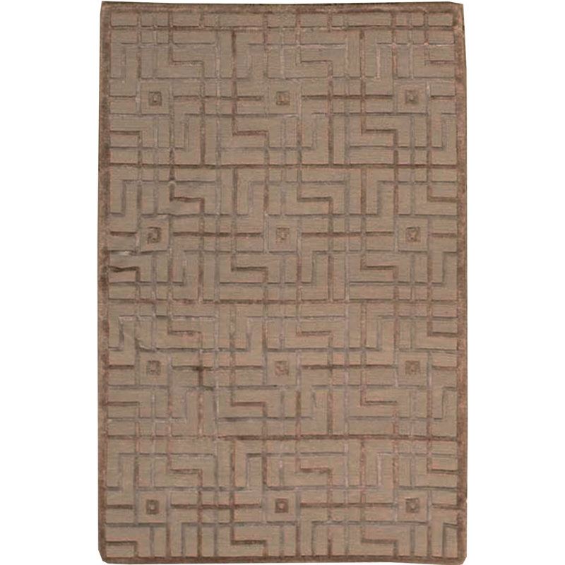 Tapis ivoire et crème noué à la main de haute qualité