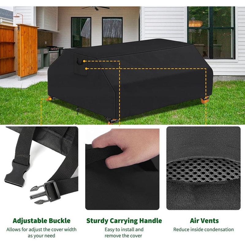 Picnic Table Cover, 420D Oxford Outdoor Table Cover With Bench C...