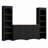 3-Piece Mid-Century Storage Cabinet Set With Bookshelf And Adjustable Shelves-1964570968