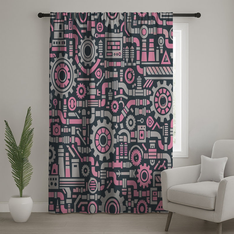 Rideaux de fenêtre Industrial, 50" x 80" - 1 Panel, Blockout