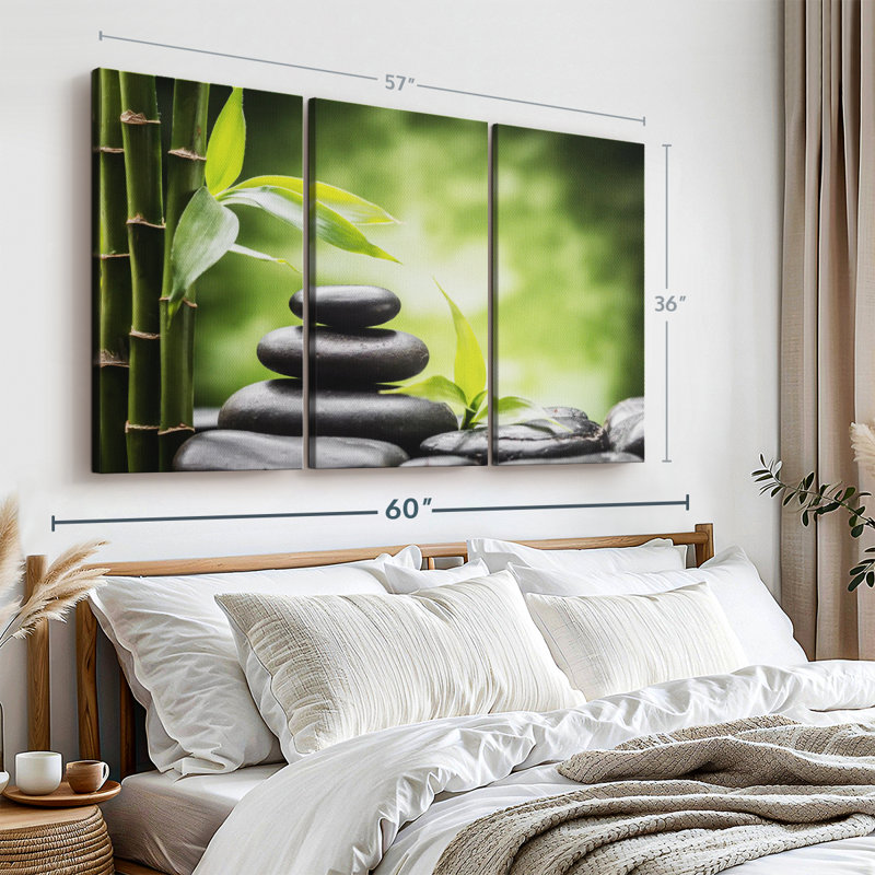 Nature «Zen Spa Canvas Print» sur, H 36 po x l 57 po x P 1,25 po