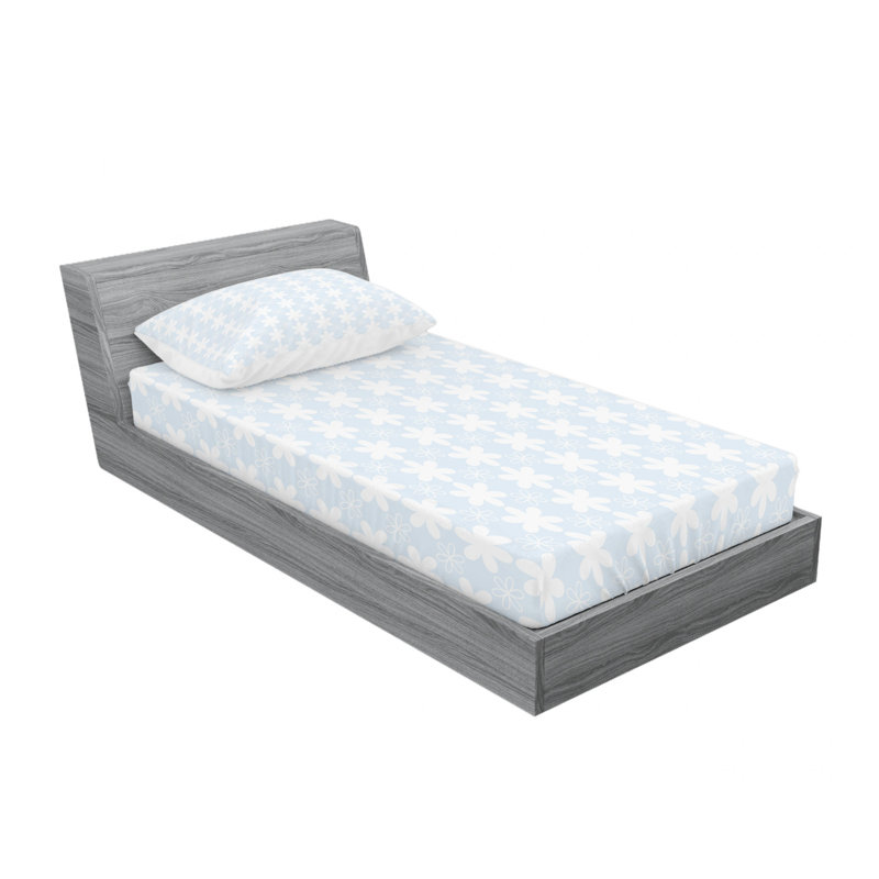 Ensemble de draps à fleurs, Ensemble de draps pour lit simple avec drap-housse