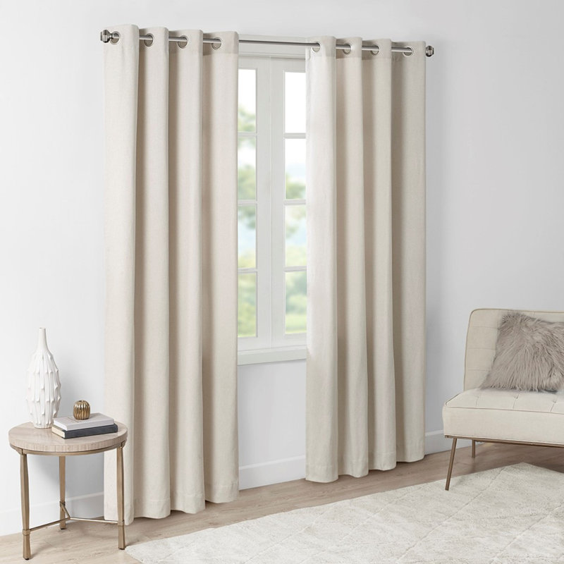 Panneau de rideau moderne à œillets chiné moderne - Cozy Home Decor