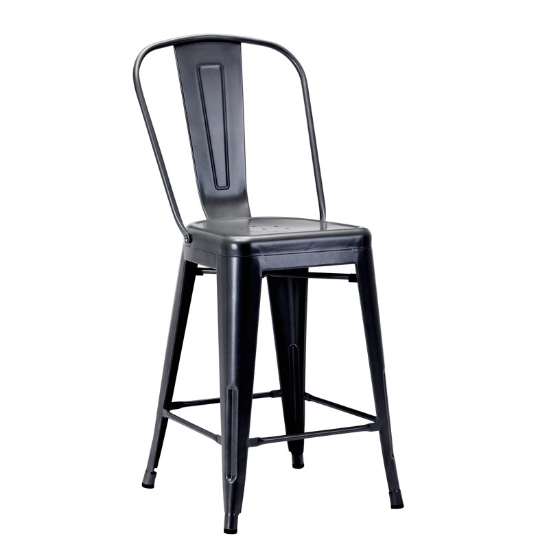 Tabouret de bar galvanisé Gainsborough, 24 po, Noir