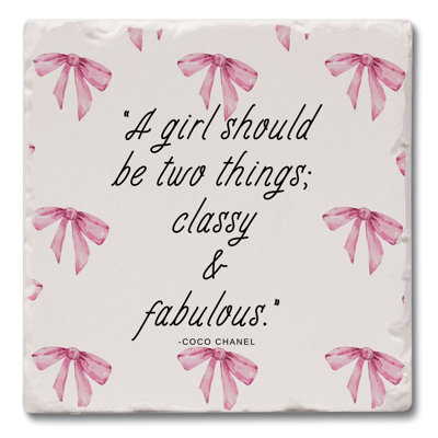Classy & Fabulous Single Tumbled Tile Coaster Create Your Own Collection