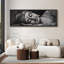 Bouddha endormi, art mural spirituel monochrome-115165318-115165317