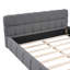 Grand lit plateforme tapissier avec tissu épais et lit au sol avec structure solide-141707118