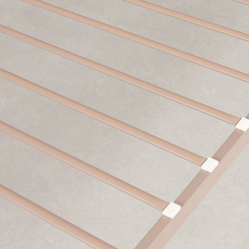 Princess Twin Pink Metal Daybed with Headboard and Slats