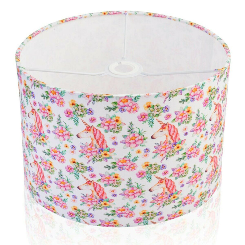 Cotton Drum Lamp Shade ( Screw On ), 17.5cm H x 20cm W x 20cm D