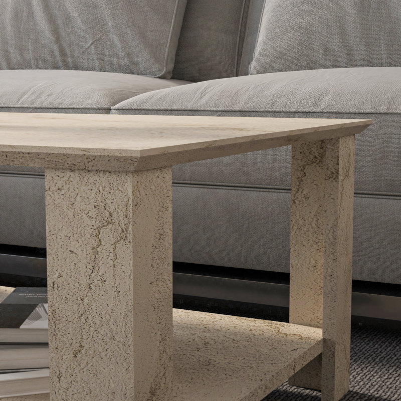 Leroy 90 cm Rectangular Coffee Table, Ivory