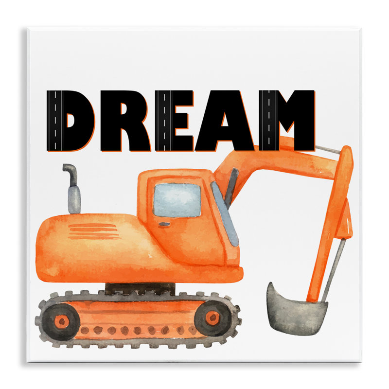 «Dream with Orange Excavator», plaque murale par Kim Allen