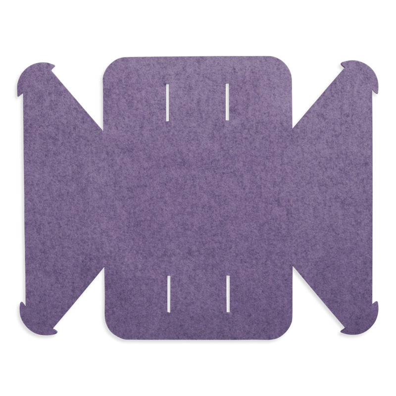 Panier en feutre double, Lilas, H 7 po x l 19 po x P 16 po