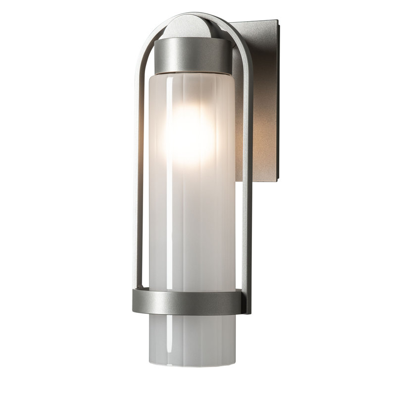 Alcove Aluminum Wall Light, Coastal Burnished Steel, 15.8" H x 5.8" W x 7.3" D, Frosted Glass