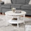 Table basse avec tablette de 30 po Carbin