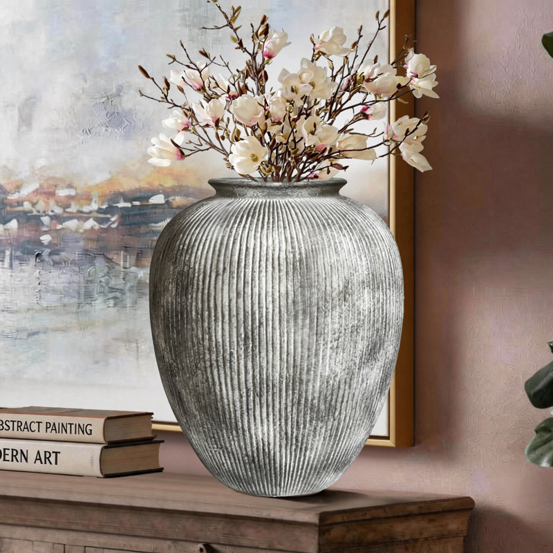 Vase en terre cuite 13,58 "Vintage