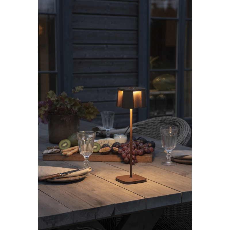 Nice Cordless Table Lamp - USB Rechargeable, Dimmable LED, 3 Modes, Sleek Design, Rust