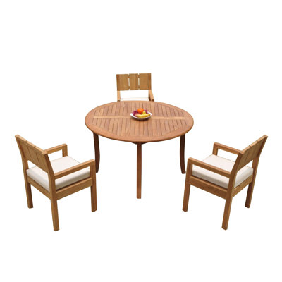 Ensemble repas 4 pièces teck Fuente