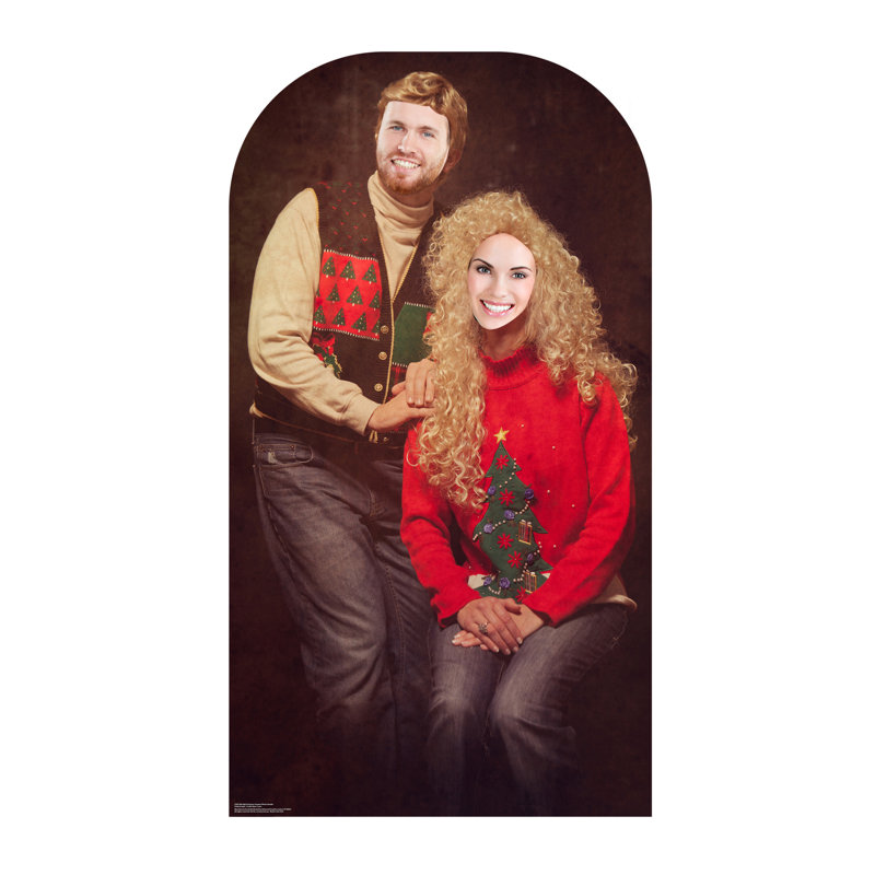 70'' Life-Size Ugly Christmas Sweater Cardboard Standee