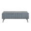 Banc rembourré en velours côtelé