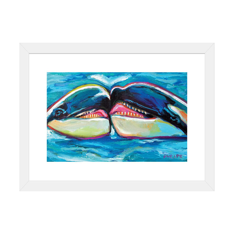 Orques par Robert Phelps - reproduction d'art, H 16 po x l 24 po x P 1 po, Papier encadré blanc, Blanc