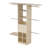 Closet System with 2 Drawers, Adjustable Height Wooden Closet Organizers, Modern Walk-in Wardrobe Organization with 5 Retractable Clothes Hanger Rods, Freestanding Garment Rack Storage, Oak Grey