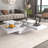 Square Marble Veneer Coffee Table