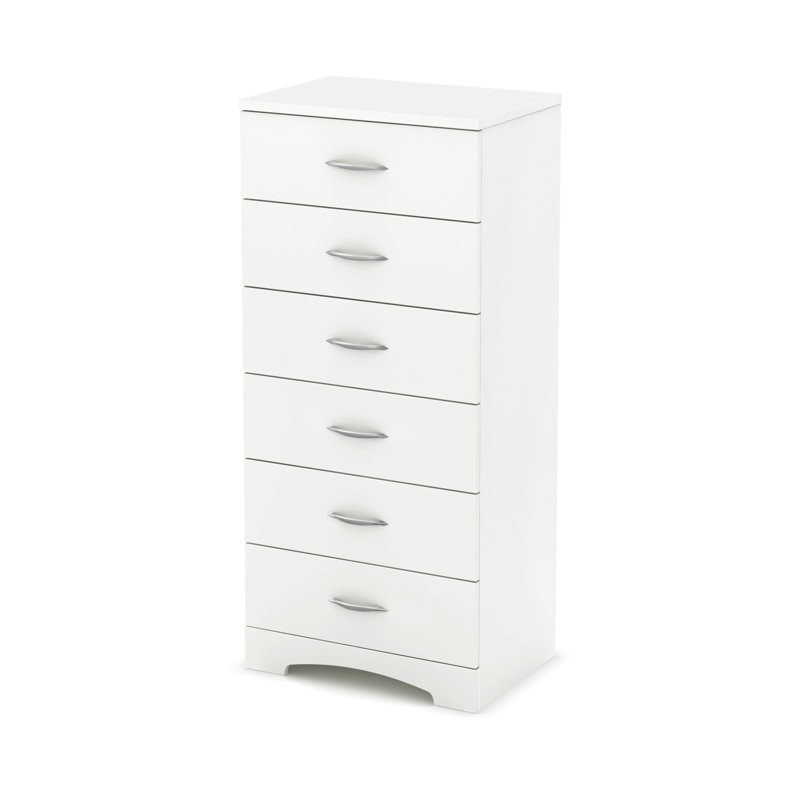Commode pour femme 6 tiroirs l 19 po, Blanc / robuste