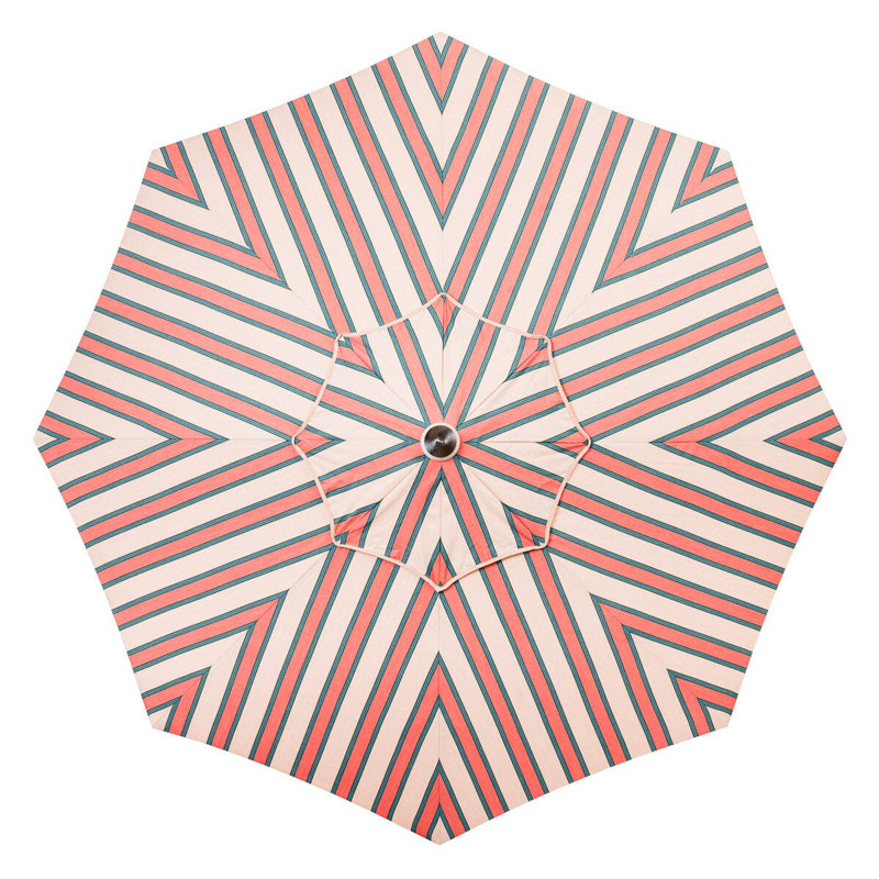 Market 84'' W Umbrella, Pink/Red Striped
