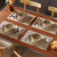 Ensemble 12 pièces pour glacis caramel ombré de 4 po, vaisselle à rebord surélevé avec assiettes plates, assiettes à dessert et bols, lavable au lave-vaisselle, ensemble de grès empilable moderne-124923772