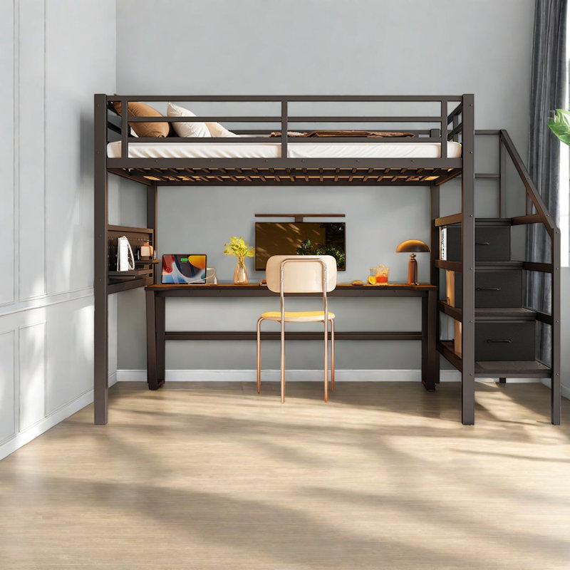 Lits multifonctionnels avec rangement, loft moderne en bois aggloméré pour la maison