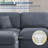 Virgus U-shaped  Corduroy Sectional Sofa With Ottoman-105532860