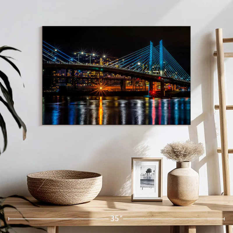 Nicci Oregon Bridge City Lights, 16" H x 24" W
