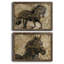 Midnight Stallion - ensemble de 2 peintures sur toile encadrées-1580004113-1580004112