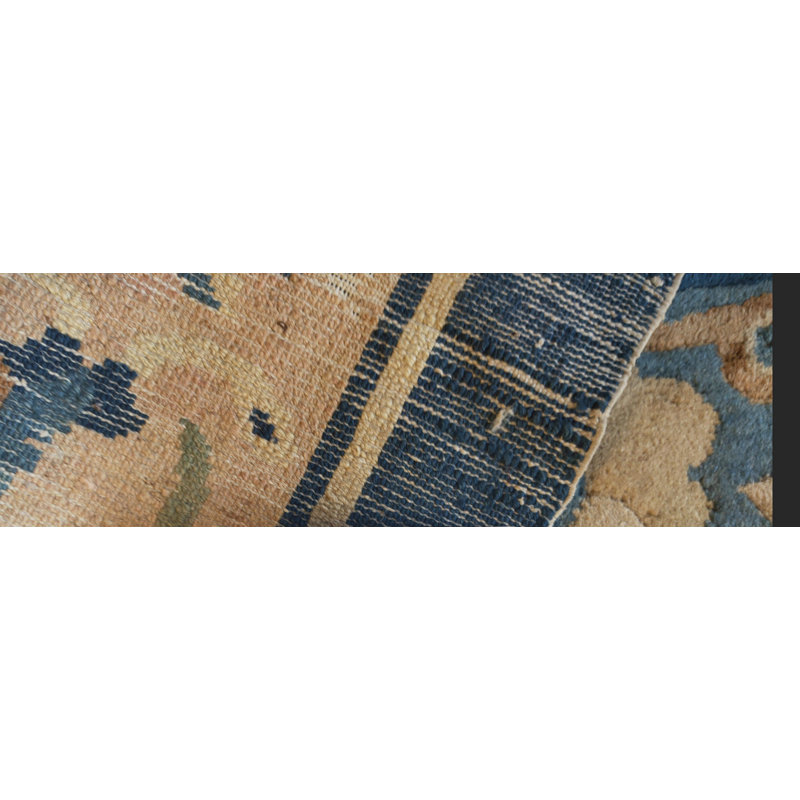 Antique Light Grey Blue Color Medallion Design Peking Chinese Rug