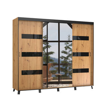 Williston Forge Ahmir 3 Door Manufactured Wood Wardrobe
