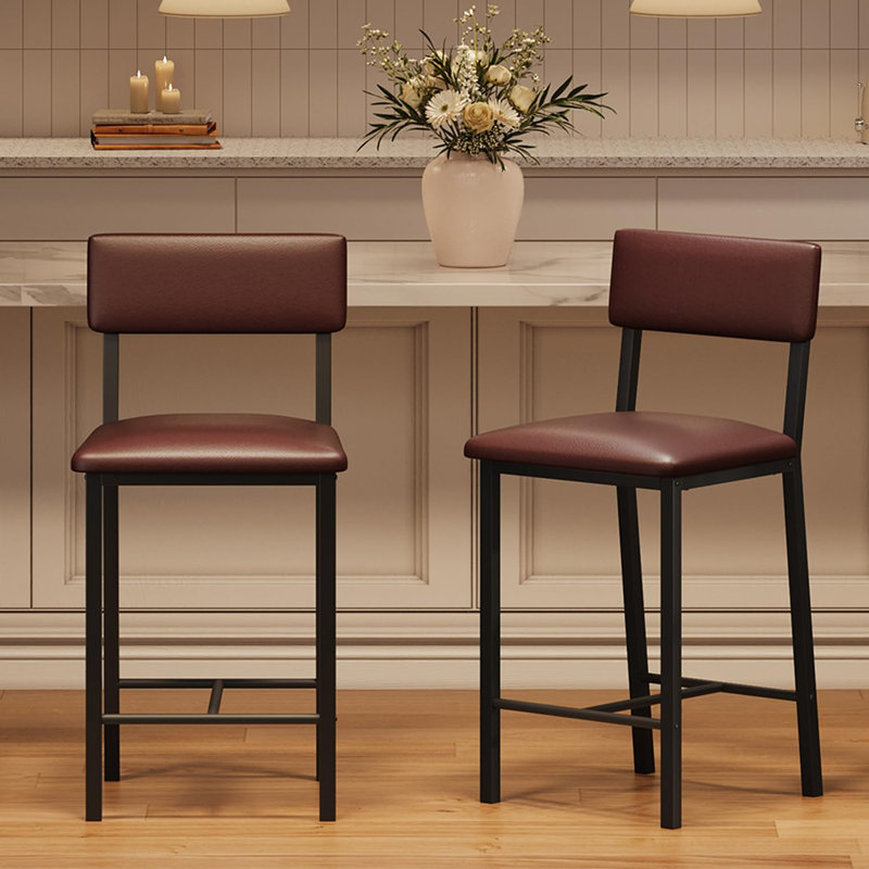 Counter Stool with Metal Frame