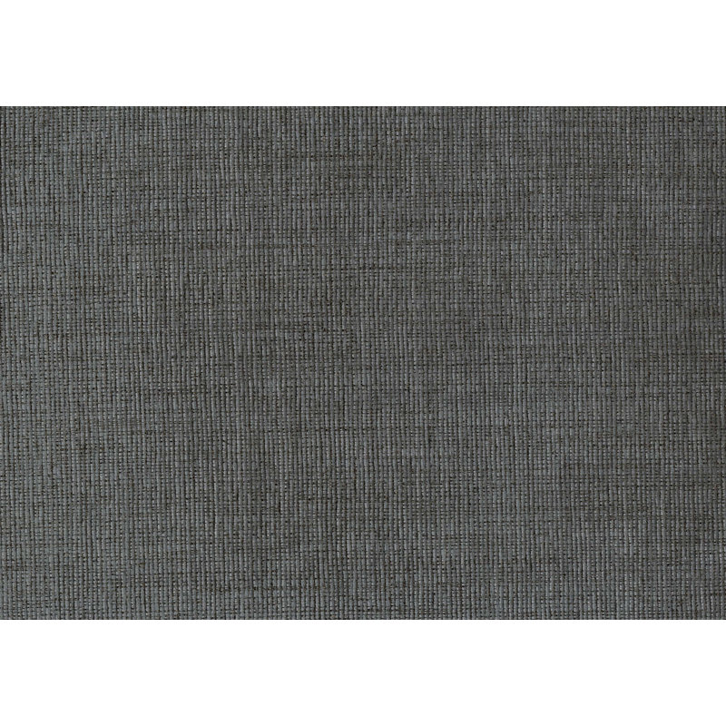 Structure contemporaine en bois d'hévéa et tissu d'ameublement de Chenille, Gris