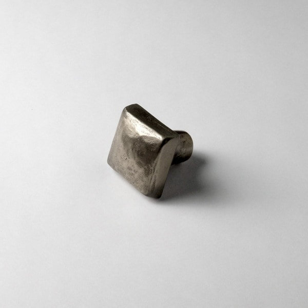 Cabochon Bronze Square Knob, White Bronze