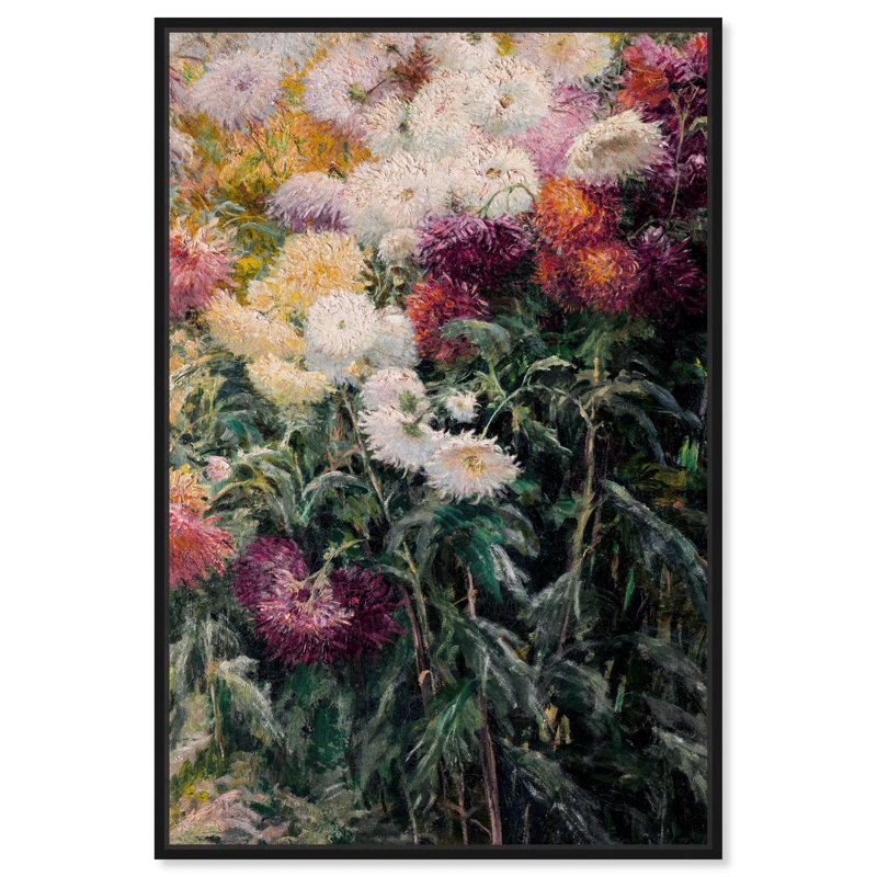 Ensemble de fleurs - Impression sur toile, Toile avec cadre noir, H 15 po x l 10 po