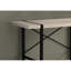 Bureau pour ordinateur portable 48 po pour bureau à domicile, panneau en stratifié gris avec pieds en métal noir, bureau de table de style industriel moderne, surface-135931171