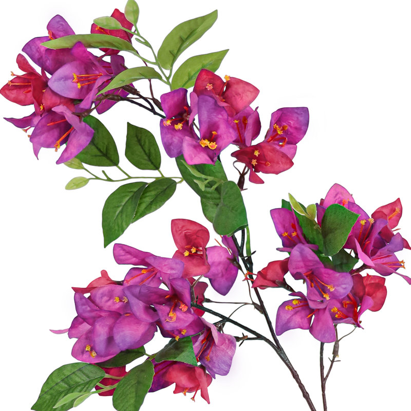 Artificial Bougainvillea Flower Stem Spray, Fuchsia