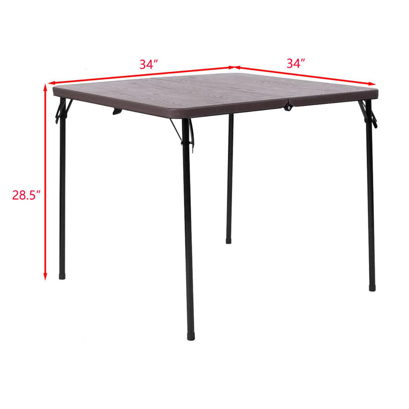 Tanda Square Plastic Outdoor Folding Chat Table