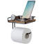 Metal Wire Wall Mounted Toilet Roll Holder with Shelf