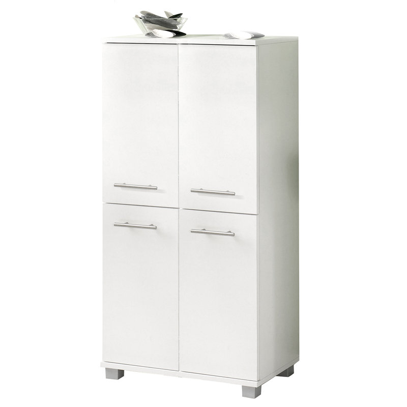 Isola Freestanding Bathroom Cabinet, White