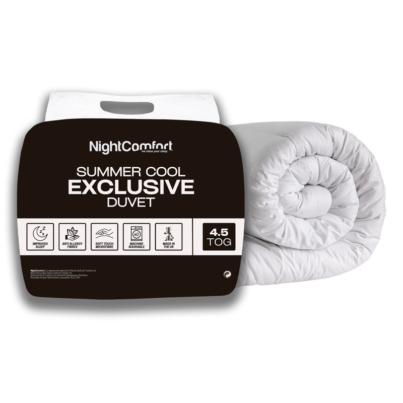 NightComfort Microfibre Duvet 4.5 Tog, Kingsize