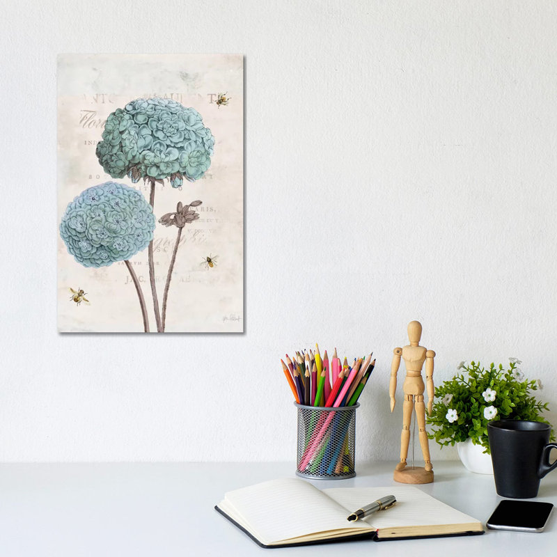 Geranium Study II by Katie Pertiet - Gallery-Wrapped Canvas Giclée on Canvas, Wrapped Canvas, 20.32 cm H x 30.48 cm W