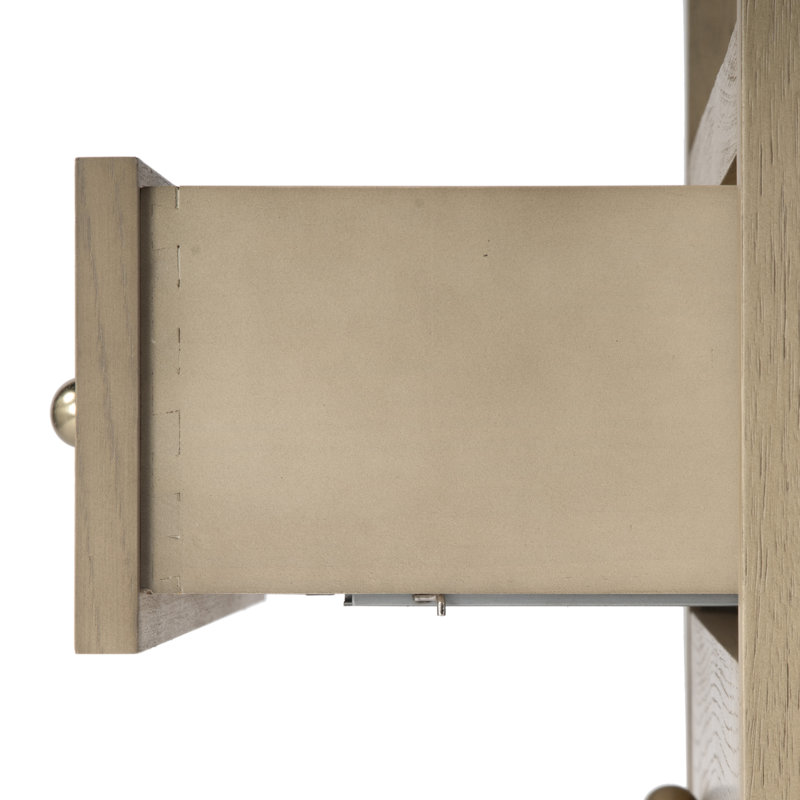 Nora 2-Drawer Nightstand, Light Oak