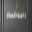 Luminaire suspendu cloche en or à 5 lumières Moxon