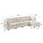 Chenille Upholstered Sectional Sofa Couch With Ottoman-120142510